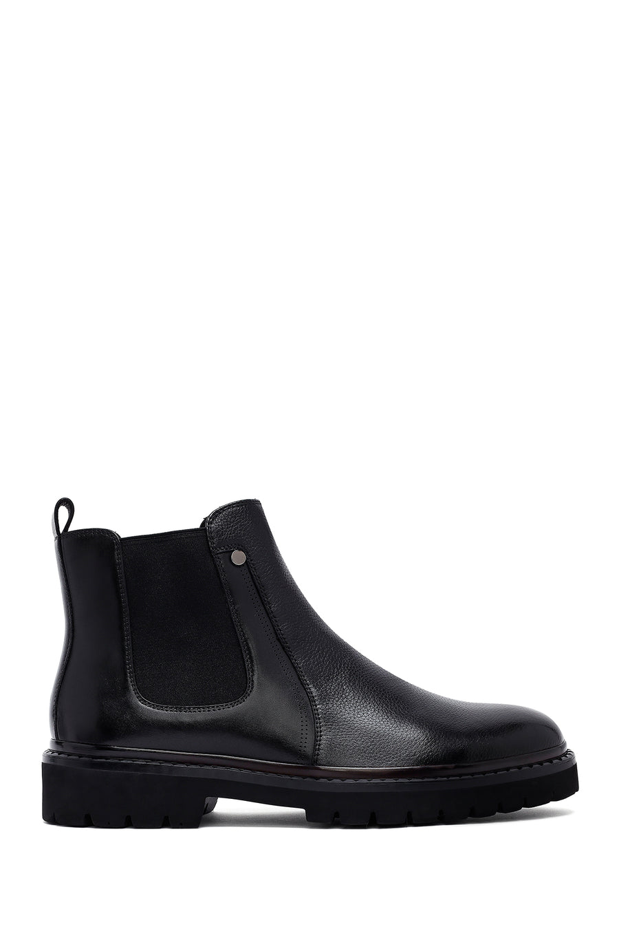 Male Black Leather Chelsea Boots WM680017DF | Derimod