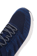 Derimod Zero Men's Navy Blue Lace-Up Thick Soled Fabric Sneaker | Derimod