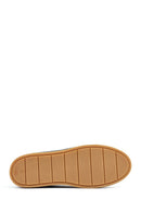 Erkek Siyah Bağcıklı Deri Sneaker | Derimod