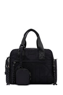 Women's Black Long Strap Accessory Detailed Fabric Handbag | Derimod