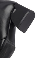 Woman Black Zippered Thick Heel Boots | Derimod