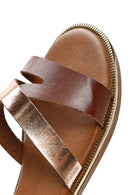 Women's Brown Ankle Buckle Leather Sandals | Derimod