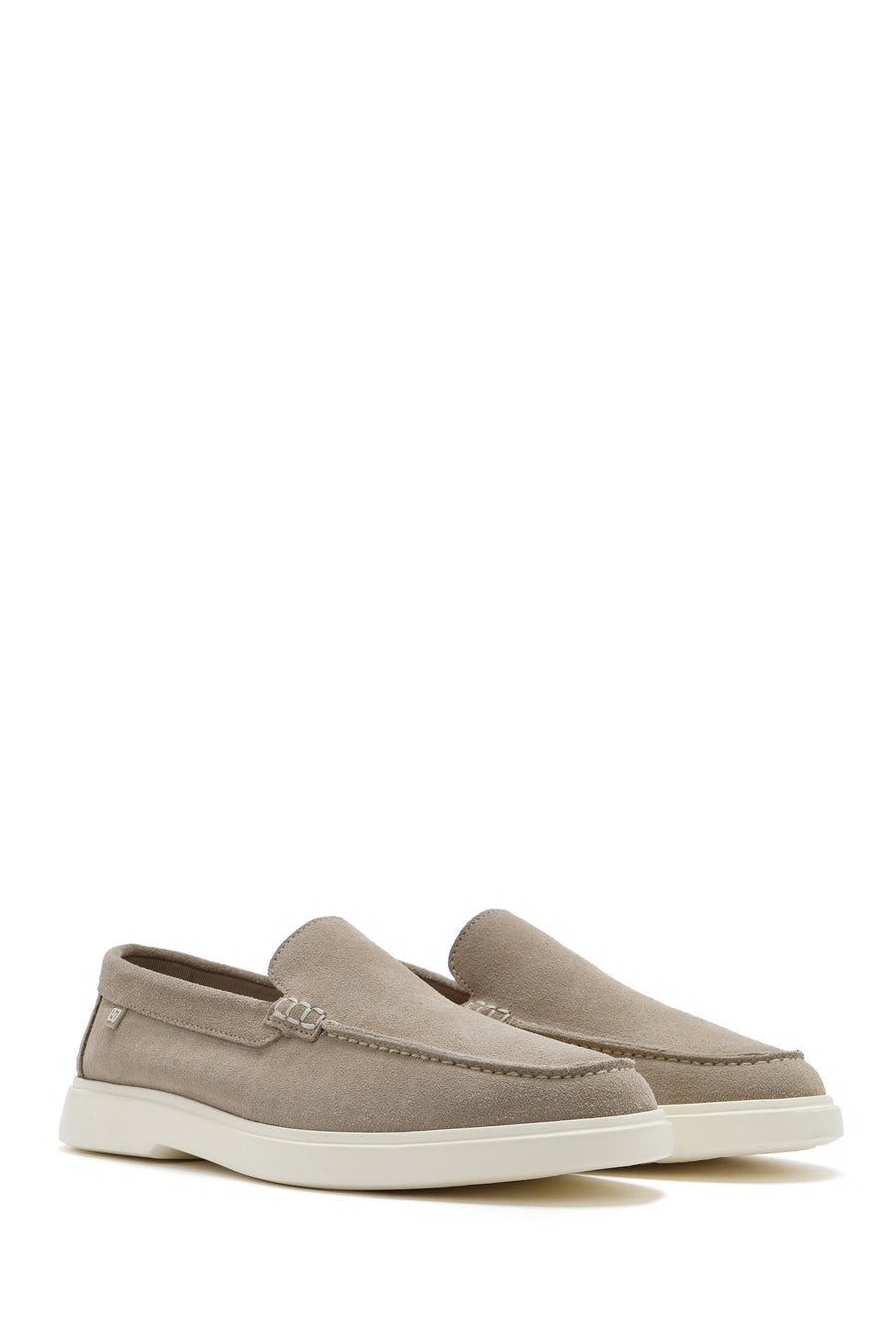 Men's Beige Suede Leather Casual Loafer