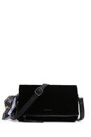 Woman Black Suede Crossbody Bag | Derimod