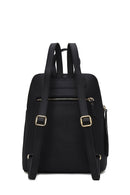 Woman Black Leather Backpack | Derimod