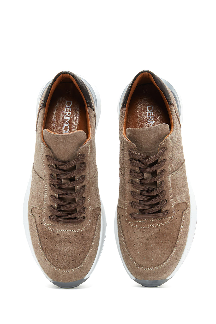 Erkek Vizon Süet Deri Sneaker