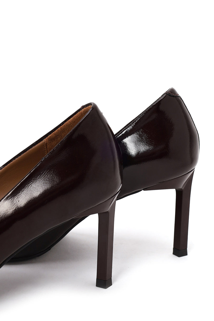 Kadın Bordo İnce Topuklu Rugan Deri Stiletto