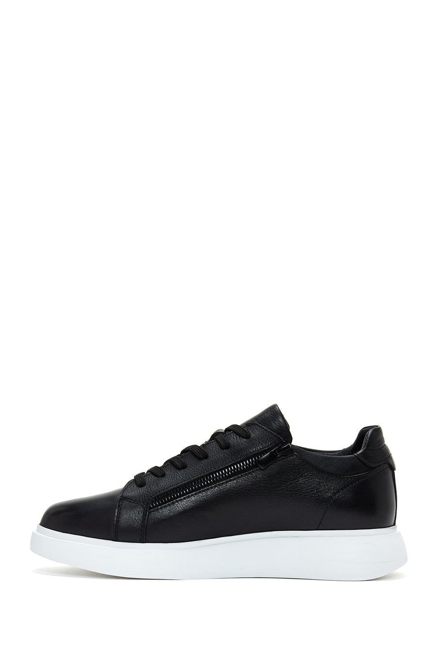 Erkek Siyah Deri Sneaker