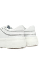 Kadın Beyaz Bağcıklı Kalın Tabanlı Deri Sneaker | Derimod
