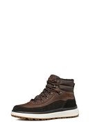 Geox Men's Brown Granito + Grip Abx Laced Waterproof Leather Casual Boots | Derimod