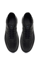 Male Black Lace-Up Leather Sneaker | Derimod