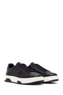 Men's Black Thick Sole Lace Up Leather Sneaker | Derimod