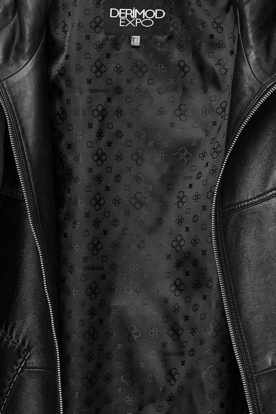 Selena Women's Black Hooded Leather Coat