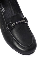 Kadın Siyah Tokalı Deri Loafer | Derimod