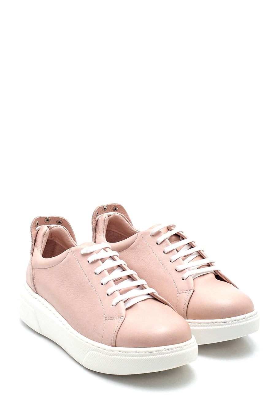 Kadın Deri Metal Detaylı Sneaker