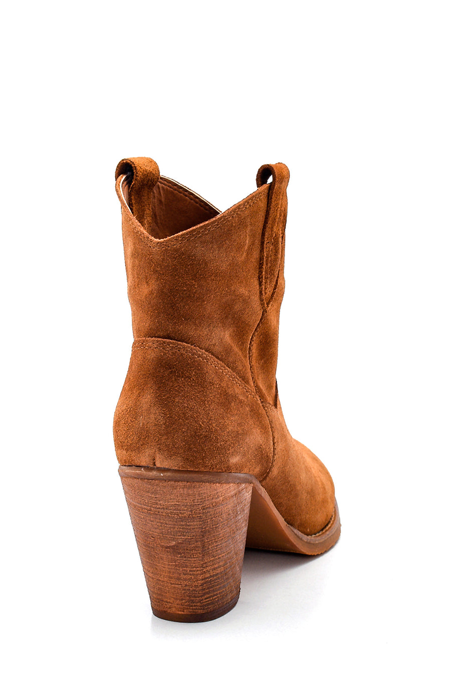 Women's Suede Leather Heeled Cowboy Boots