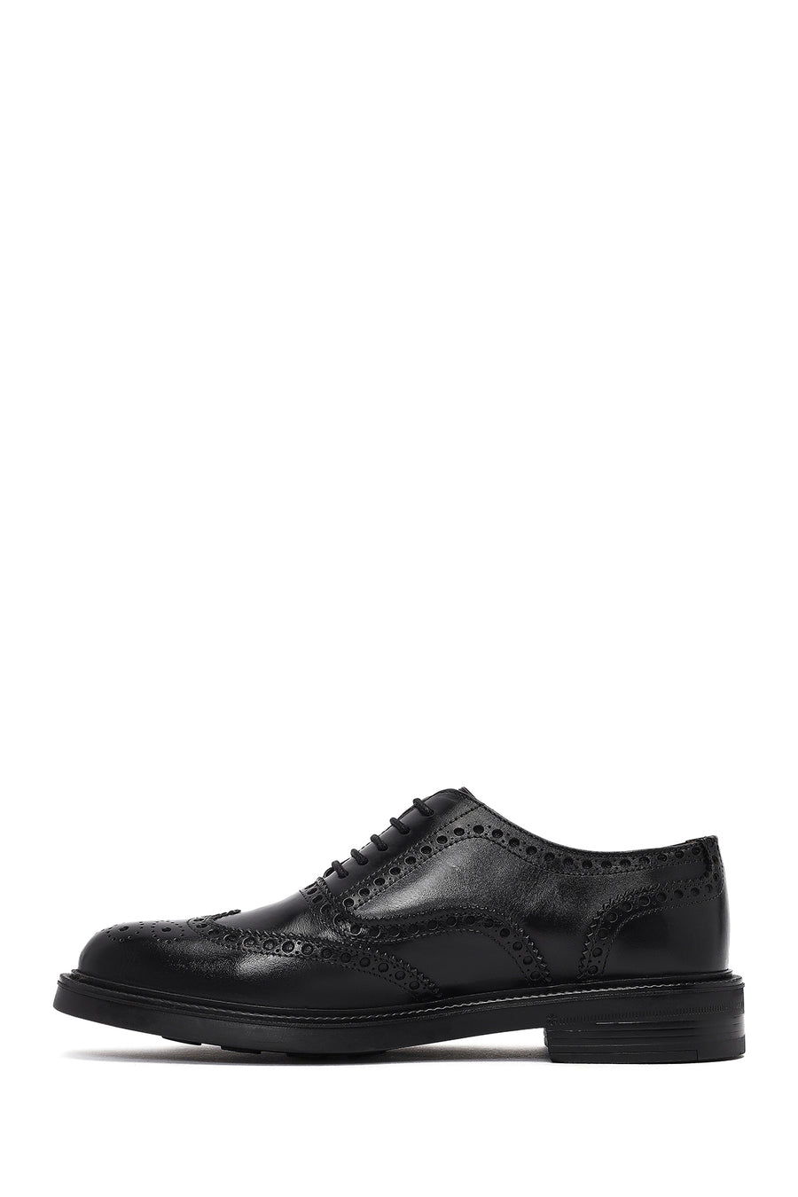 Men's Black Lace-up Leather Casual Shoes