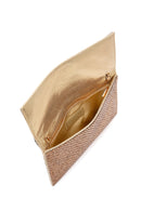 Women's Gold Long Chain Strap Stone Evening Clutch Bag | Derimod