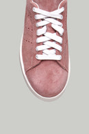 Suede Pink Women's Leather Sneaker | Derimod