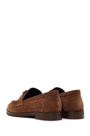 Woman Walnut Buckled Suede Masculine Loafer | Derimod