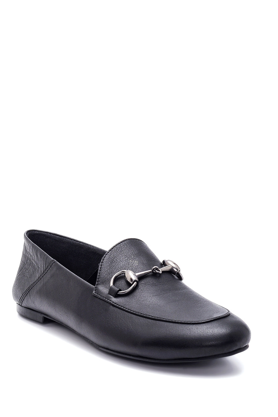 Kadın Deri Tokalı Loafer