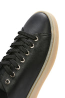 Men's Black Lace-up Leather Sneaker | Derimod