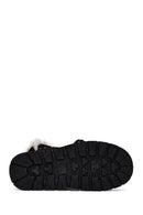 Woman Black Lace-Up Thick-Soled Suede Teddy Boots | Derimod