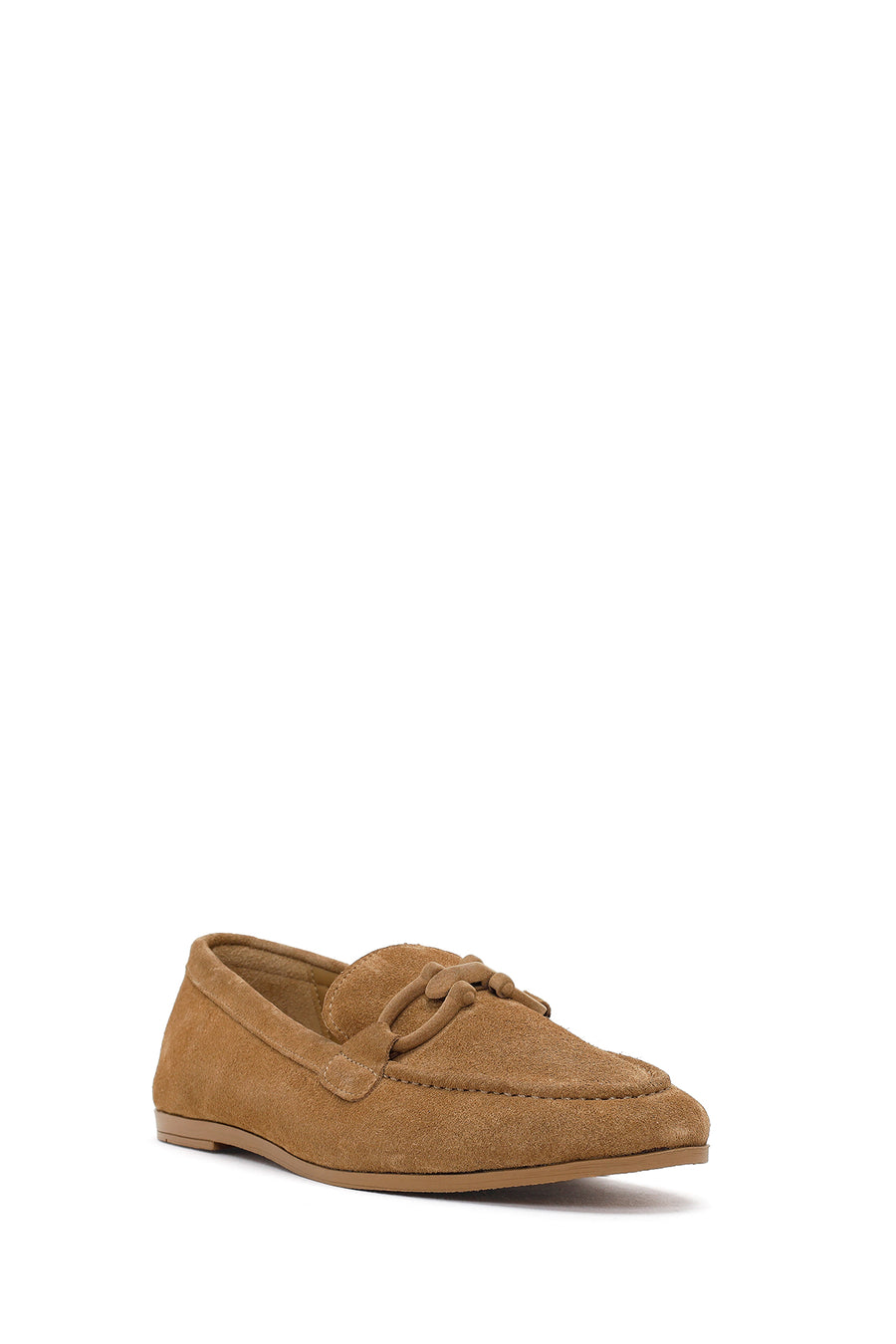 Women's Tan Suede Leather Loafer