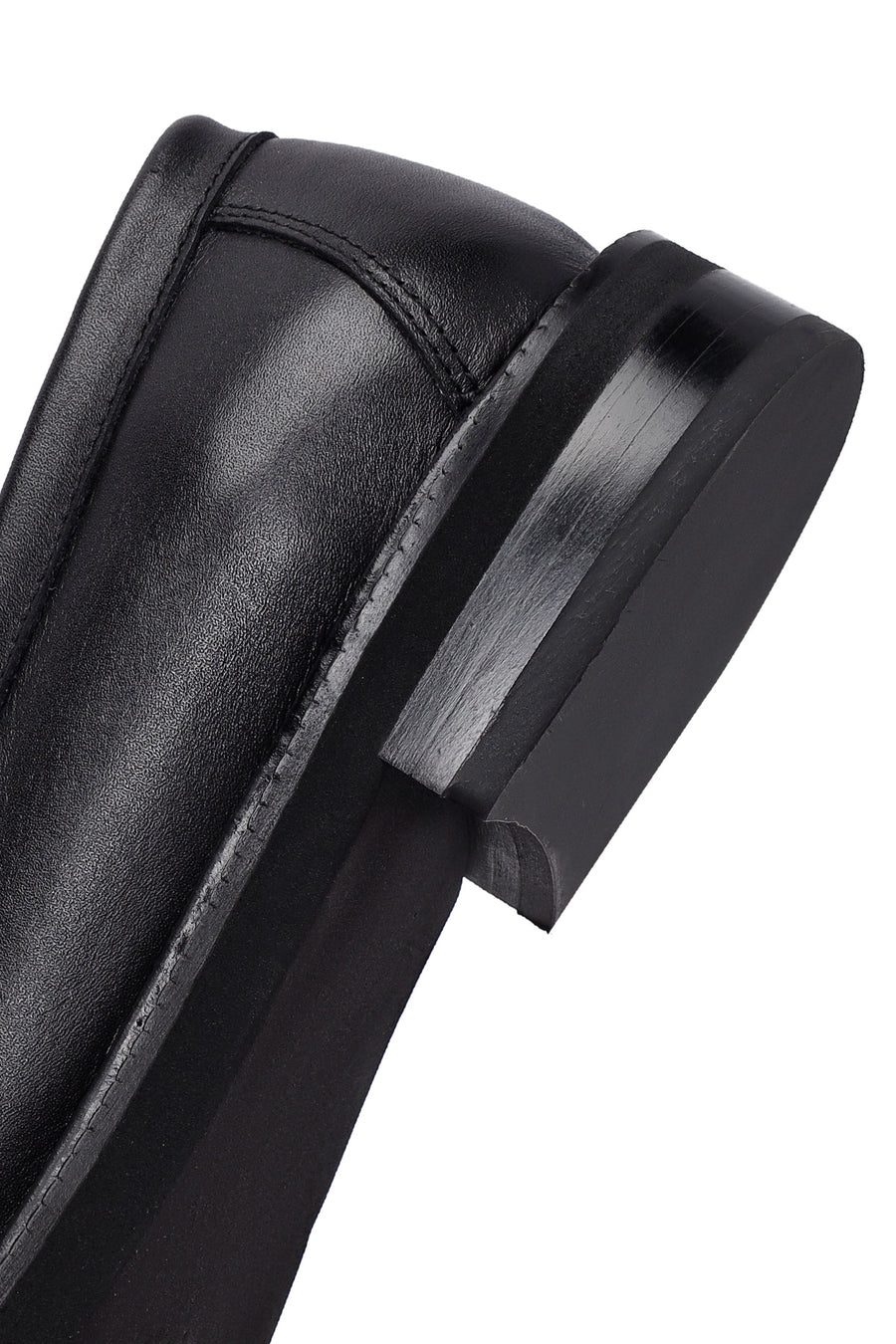 Woman Black Tassel Leather Masculine Loafer