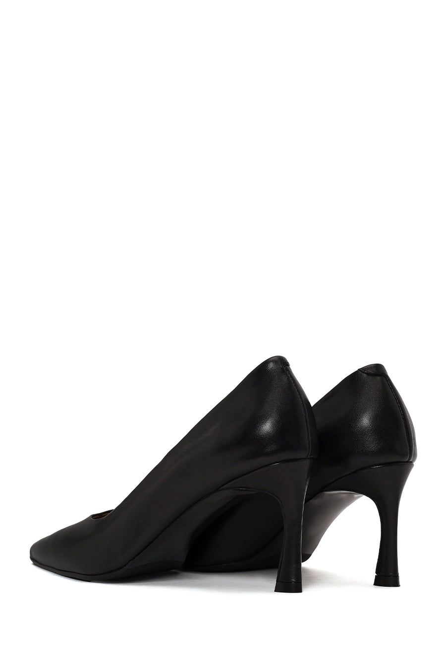 Kadın Siyah İnce Topuklu Deri Stiletto