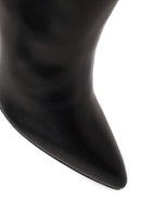 Woman Black Zip Closure High Thin Heeled Boots | Derimod