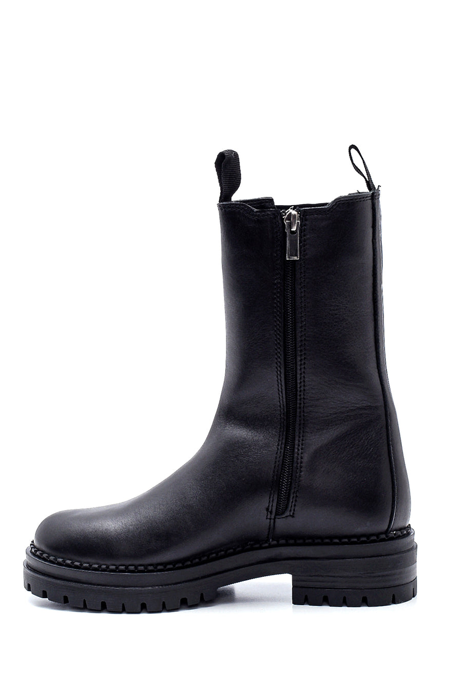 Women's Leather Long Chelsea Boots