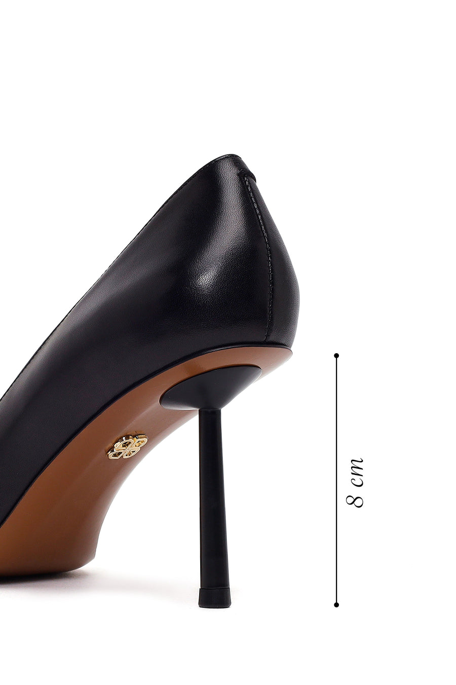 Kadın Siyah İnce Topuklu Deri Stiletto