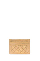 Woman Gold Braided Card Holder | Derimod