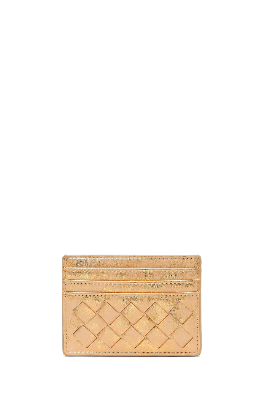 Woman Gold Braided Card Holder 000A2D552229 | Derimod
