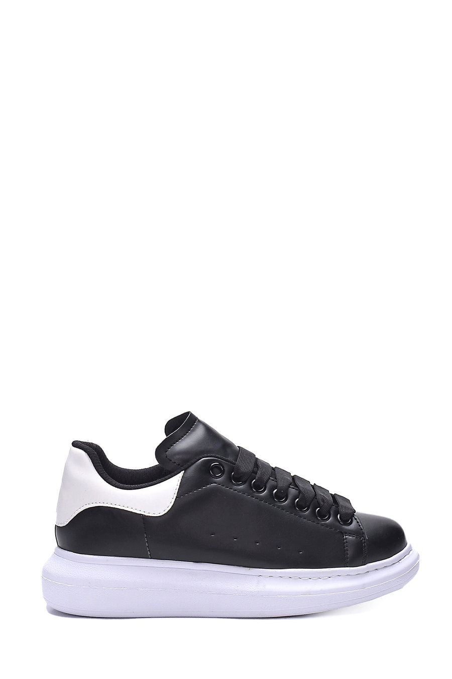 Kadın Beyaz Siyah Kalın Tabanlı Sneaker 21WFE147518 | Derimod
