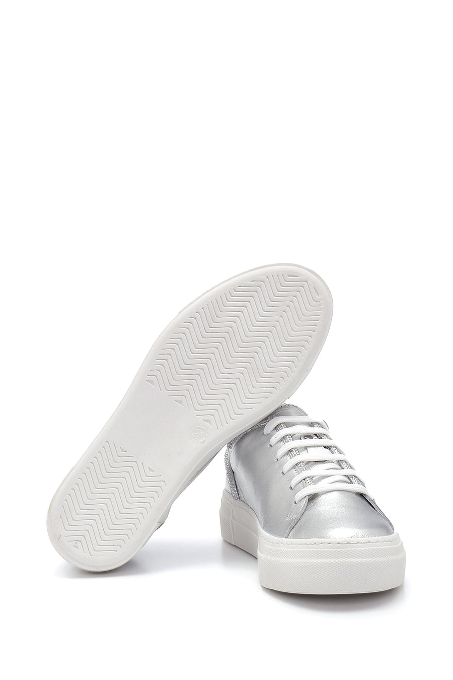 Women's Leather Metallic Sneaker