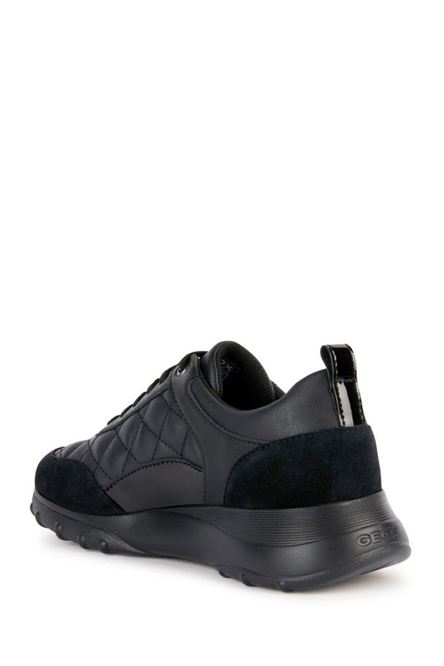 Geox Women's Black Alleniee Lace-Up Thick Soled Sports Sneaker