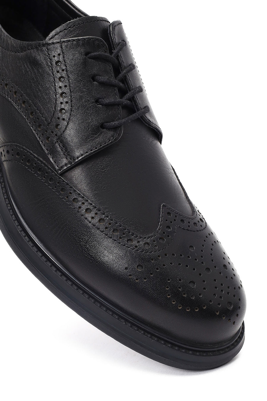 Men's Black Lace Up Leather Casual Shoes