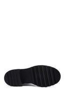 Women's Black Thick Soled Casual Leather Boots | Derimod