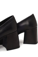 Kadın Siyah Kalın Topuklu Deri Maskülen Loafer | Derimod
