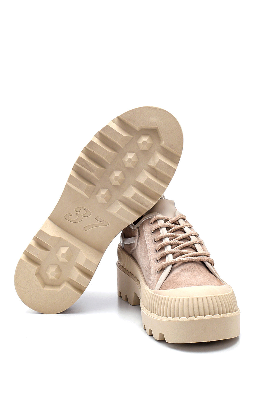 Women's Leather Thick Soled Shoes