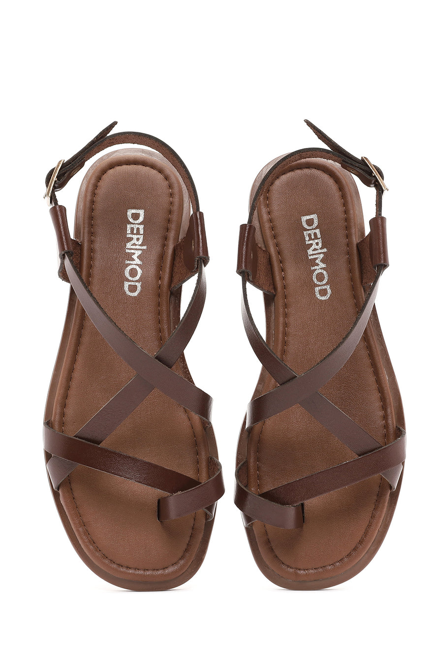 Women's Brown Flip-Flop Leather Bodrum Sandals