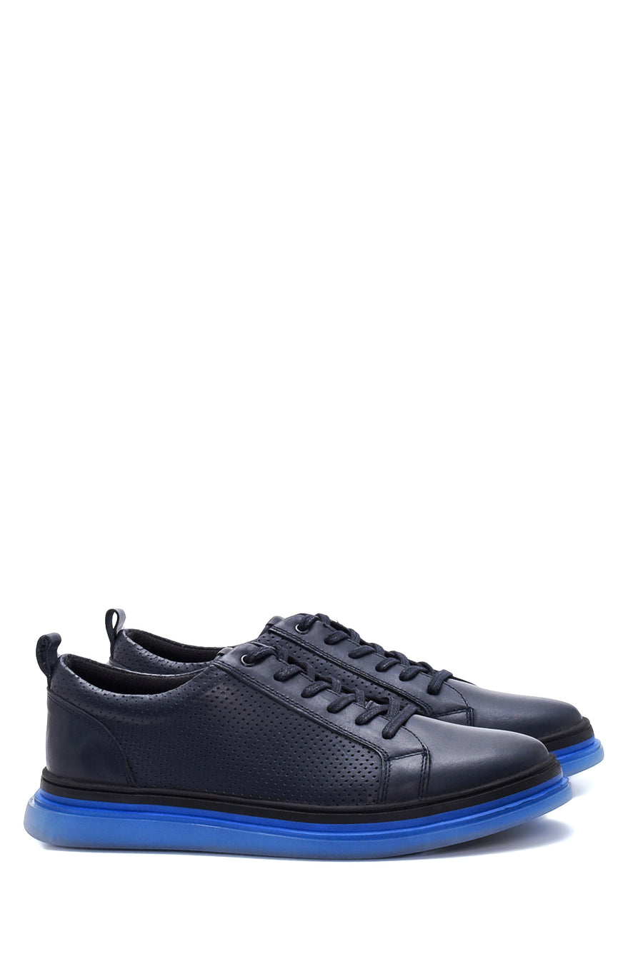 Erkek Deri Delikli Sneaker