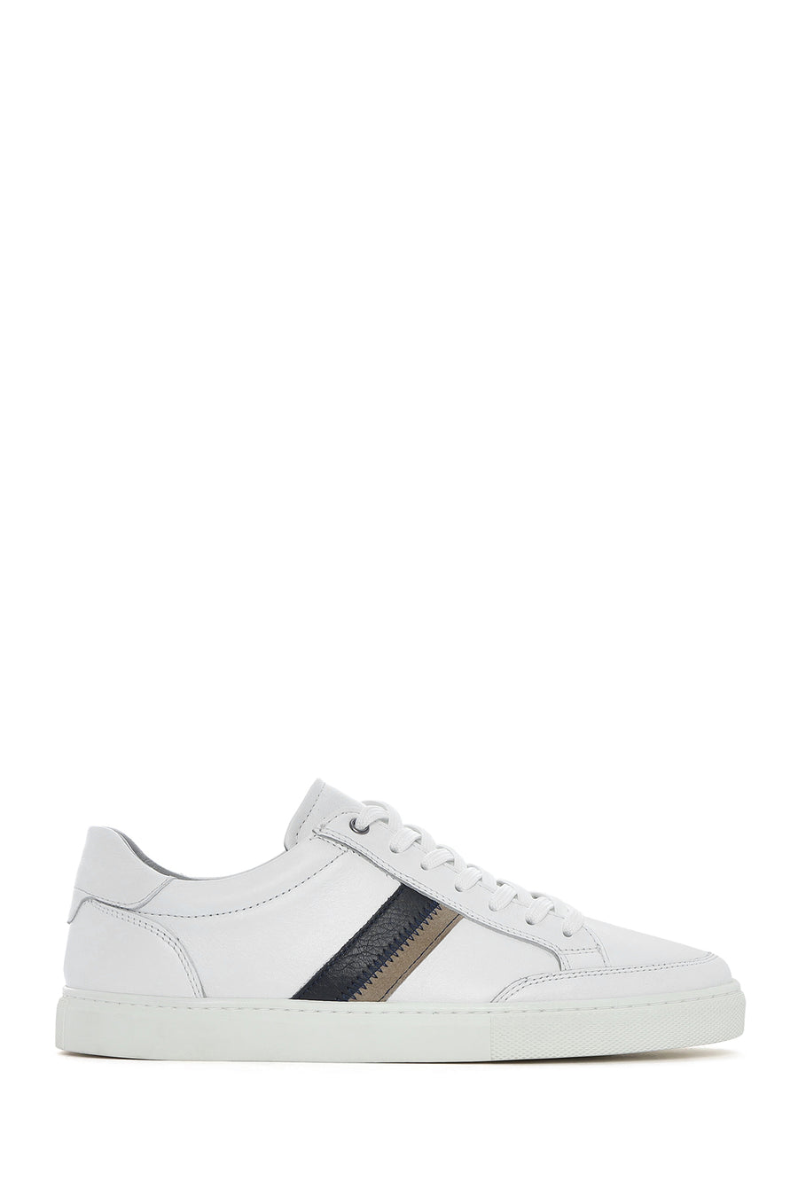 Erkek Beyaz Bağcıklı Deri Sneaker 25SFD674618 | Derimod