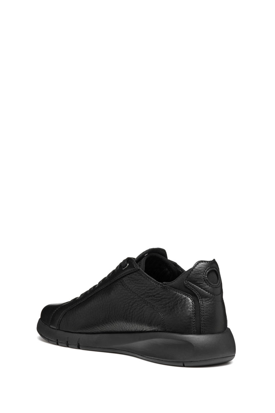 Geox Erkek Siyah U Aerantis A - Tumb Bağcıklı Deri Sneaker