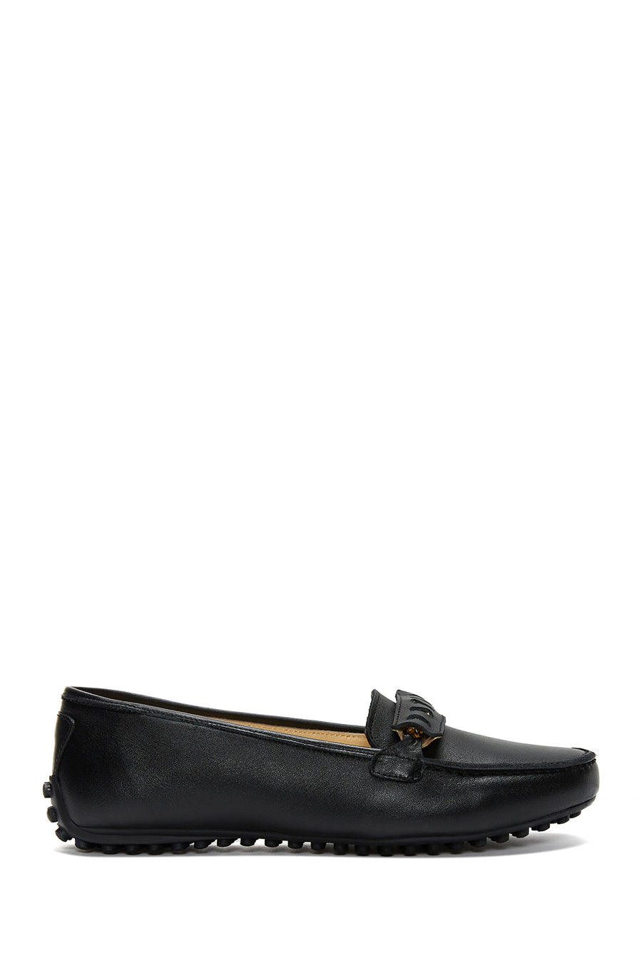 Women's Black Leather Loafer 22SFD421418 | Derimod