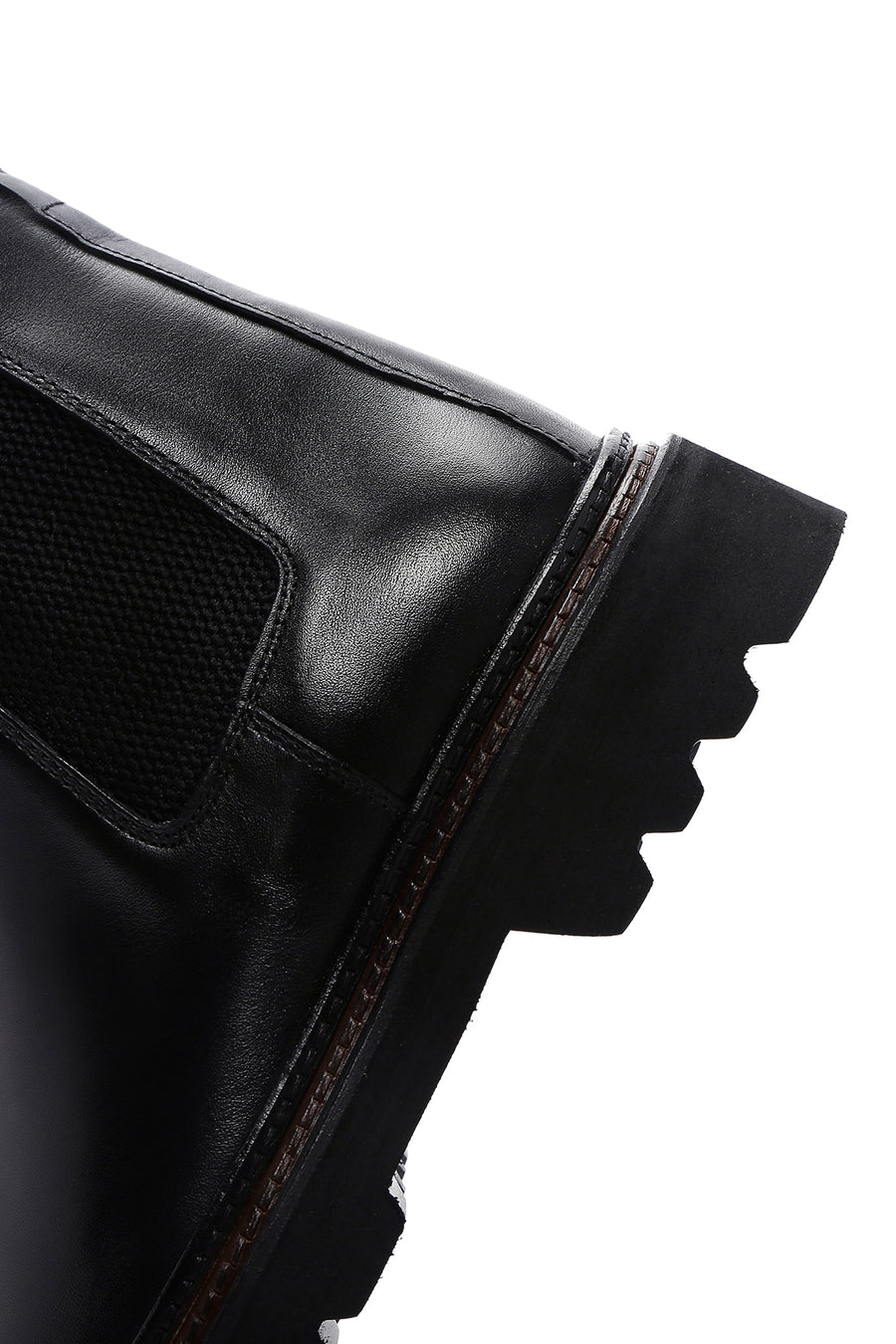 Men's Black Leather Casual Chelsea Boots