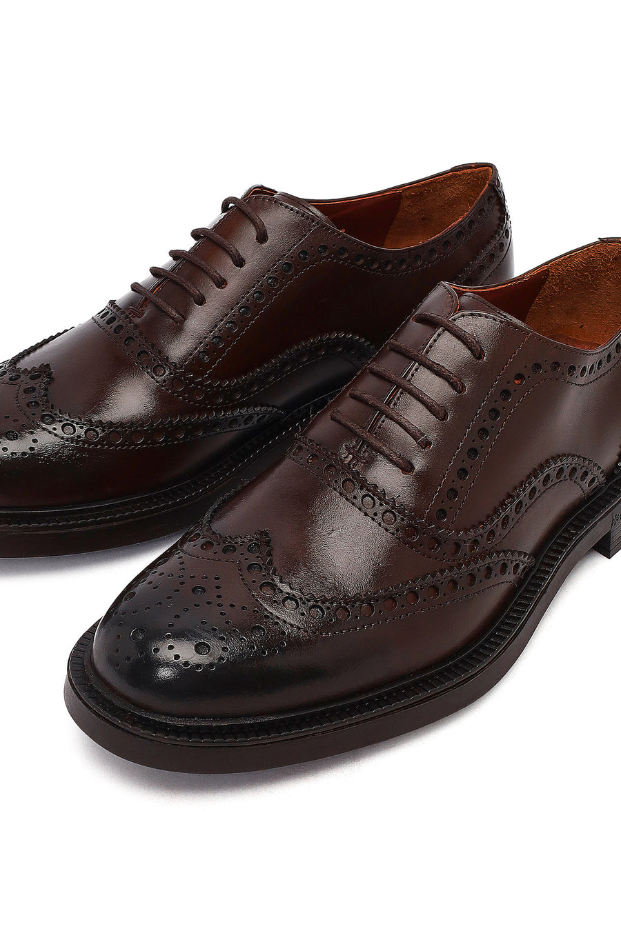 Men's Brown Lace-Up Leather Casual Shoes