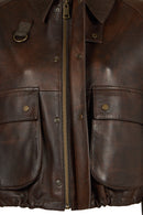 Richmond Woman Brown Short A-Line Leather Jacket | Derimod